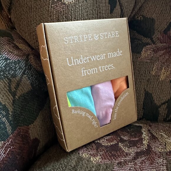 STRIPE & STARE {New in Box} Thong Panty Pack | "Neon Candy" 3 pack | Large 8-10 - Picture 2 of 6